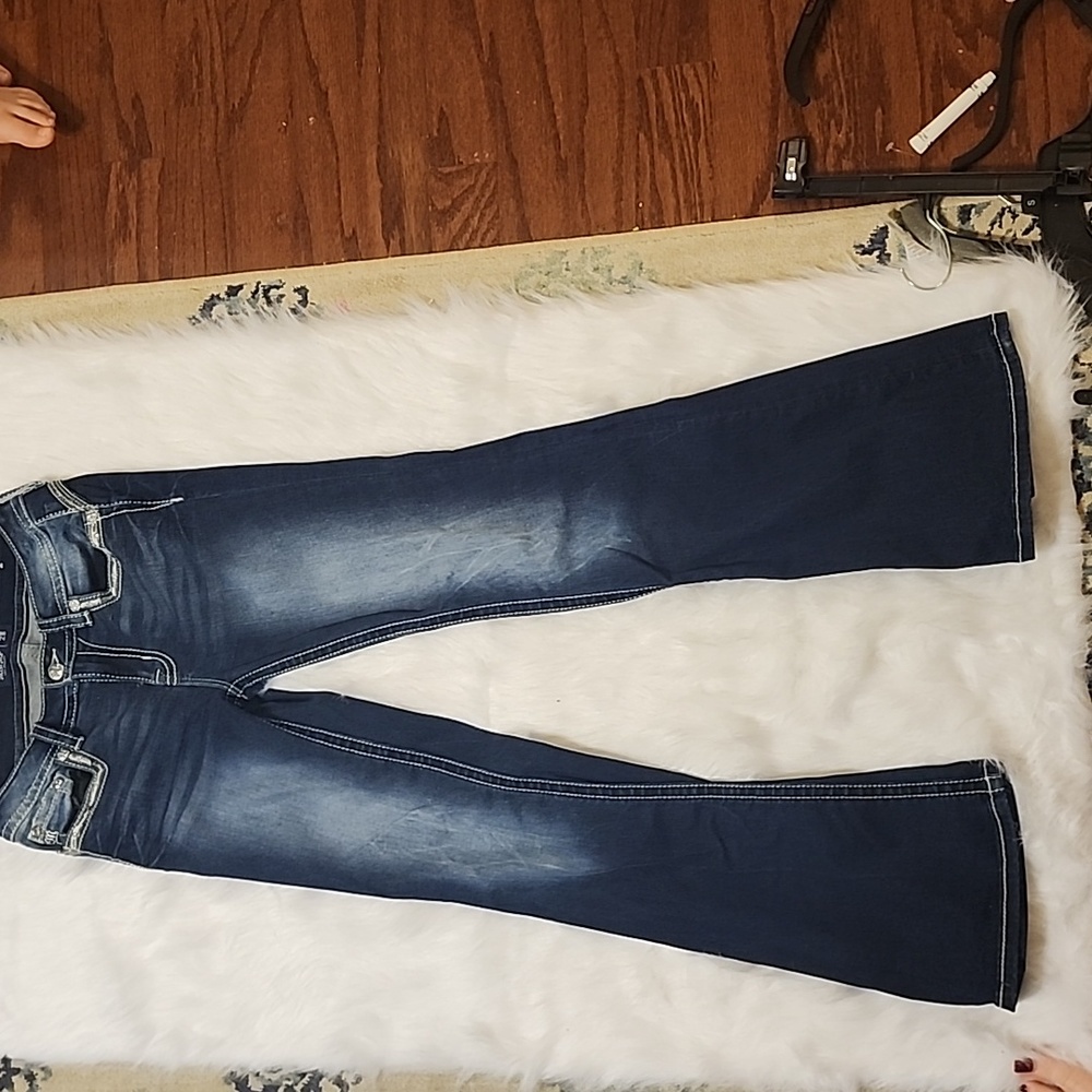 Dark denim jeans